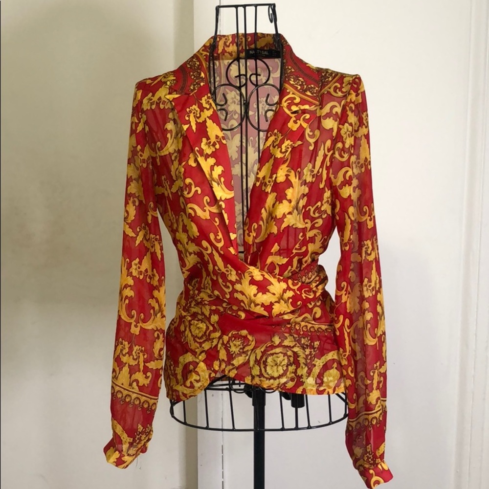 Wrap around blouse